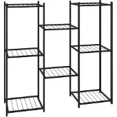 vidaXL Växtställ 83x25x80 cm svart järn