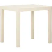 vidaXL Trädgårdsbord Vit, 79x65x72 cm Plast