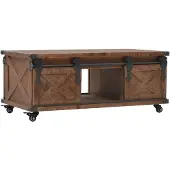 vidaXL Soffbord massivt granträ 91x51x38 cm brun