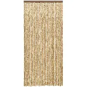 vidaXL Insektsdraperi beige och brun 90x220 cm chenille