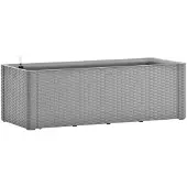 vidaXL Upphöjd odlingslåda med självbevattning grå 100x43x33 cm