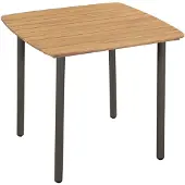 vidaXL Trädgårdsbord 80x80x72cm massivt akaciaträ och stål