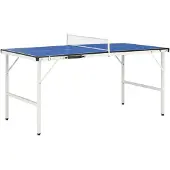 vidaXL Bordtennisbord med nät, 1,5 meter, 152 x 76 x 66 cm, blå