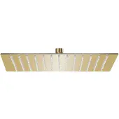 vidaXL Takduschhuvud rostfritt stål 30x30 cm fyrkantigt guld
