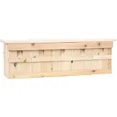 vidaXL Sparvholk med 5 kammare 68x15x21 cm granträ