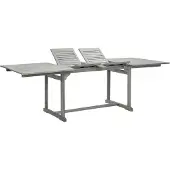 vidaXL Trädgårdsbord (160-240)x100x75 cm massivt akaciaträ