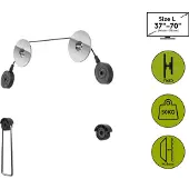 Goobay TV EasyMount L, 81,3 cm (32), 139,7 cm (55), 50 kg, 400 x 400 mm, 400 x 400 mm, Sort, Sølv