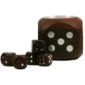 Authentic Models Tärning spel brun/silver