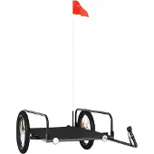 vidaXL Cykelvagn svart 135x70x37 cm järn