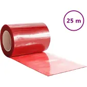 vidaXL Randgardin, Röd, 300 Mm X 2,6 Mm, 25 M, Pvc