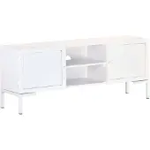 vidaXL TV-bänk vit 115x30x46 cm massivt grovt mangoträ