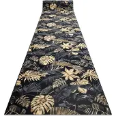 Rugsx Löpare anti-halk MONSTERA Löv gummi guld 67 cm 67x270 cm