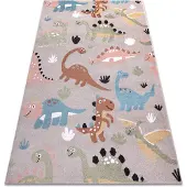 Rugsx Matta FUN Dino för barn Dinosaurier beige 160x220 cm
