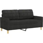vidaXL 2-sitssoffa svart 140 cm tyg
