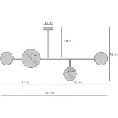 Aldex Taklampor , Dione, dimbara, Svart, Matsal, Metall, Modern
