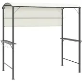 vidaXL Paviljong med tak 220x110x200 cm gräddvit