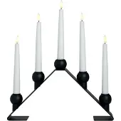 Fyrklövern Watt & Veke Luna adventsljusstake 38 cm, Black