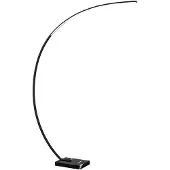 LINDBY Båglampa Kendra , dimbar, Svart, Vardagsrum / matsal, Metall, Modern, Golvlampa