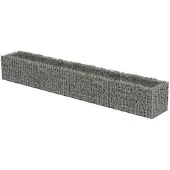 vidaXL Planteringsgabion upphöjd galvaniserat stål 360x50x50 cm