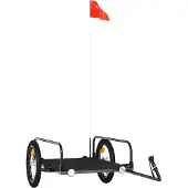 vidaXL Cykelvagn svart 126x63x34 cm järn