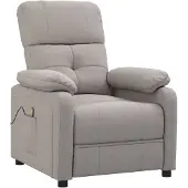 vidaXL Fällbar Massagestol, Taupe, Klädd i Tyg