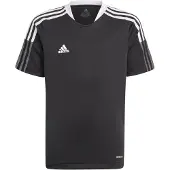 Adidas Tränings T-Shirt Tiro 21 - Svart/Vit Barn, storlek 140 cm
