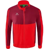 Erima Sportjacka ljusgrå / röd / bordeaux