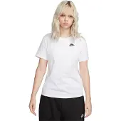 Nike T-shirt Nsw Club - Vit/svart Dam, storlek Small