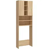 vidaXL Tvättmaskinsskåp sonoma-ek 64x25,5x190 cm