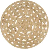 vidaXL Handvävd jutematta, 120 cm