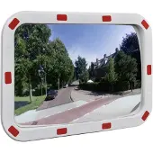 vidaXL Konvex trafikspegel PC-Plast 40 x 60 cm med reflexer