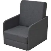 vidaXL Cabriolet fåtölj - - Mörkgrå - Tyg - 1 sits - Modern design