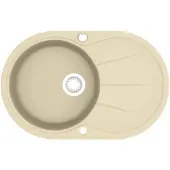vidaXL Diskho granit enkel oval beige