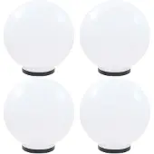 vidaXL Globlampor 4 st LED sfäriska 40 cm PMMA