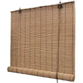 vidaXL Rullgardin bambu 150 x 220 cm brun