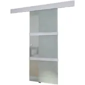 vidaXL Skjutdörr glas och aluminium 178 cm silver