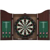 vidaXL Professionell darttavla sisal med skåp och 6 pilar