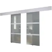 vidaXL Dubbla Skjutdörrar, Glas