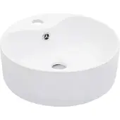 vidaXL Tvättställ med bräddavlopp 36x13 cm keramik vit