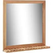 vidaXL Badrumsspegel 60x12x62 cm med valnötsträram