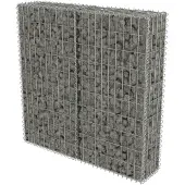 vidaXL Gabionvägg med Lock, Galvaniserat Stål, 100X20X100 Cm