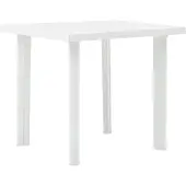 vidaXL Trädgårdsbord vitt 80 x 75 x 72 cm plast