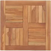 vidaXL Bordsskiva massiv teak 60x60x2,5 cm