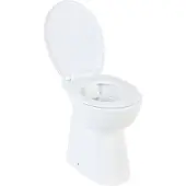 vidaXL Väggmonterad Toalett, 7 Cm Extra Höjd, Mjukstängning, Keramik, Vit