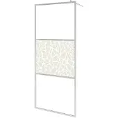 vidaXL Duschvägg med ESG-glas stendesign 140x195 cm