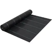vidaXL Ogräsmatta svart 1x200 m PP