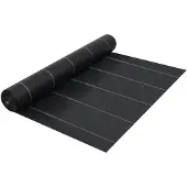 vidaXL Ogräsmatta svart 1x10 m PP