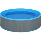 vidaXL Plaskpool 350x90 cm grå