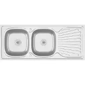 vidaXL Dubbla diskhoar silver 1200x500x155 mm rostfritt stål
