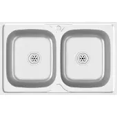 vidaXL Dubbla diskhoar silver 800x500x155 mm rostfritt stål